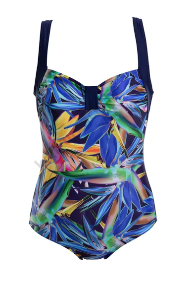 BEACH-B 22529-925 KÉK VIRÁGOS EGYRÉSZES FÜRDŐRUHA