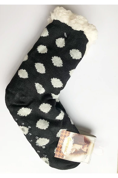 B&O VASTAG FEKETE PÖTTYÖS ZOKNI