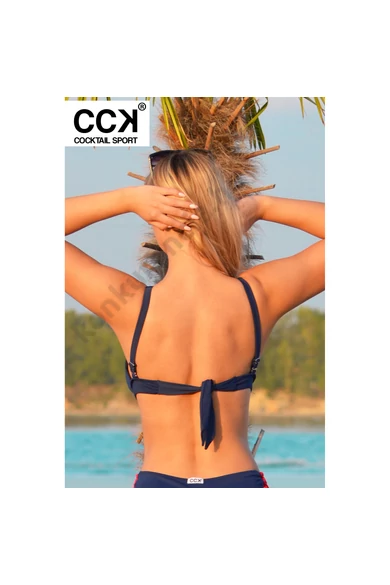 CCK 20.02063 MATRÓZ CSÍKOS BIKINI FELSŐ