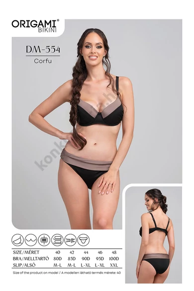 ORIGAMI 25. DM-554 CORFU FEKETE-BARNA BIKINI