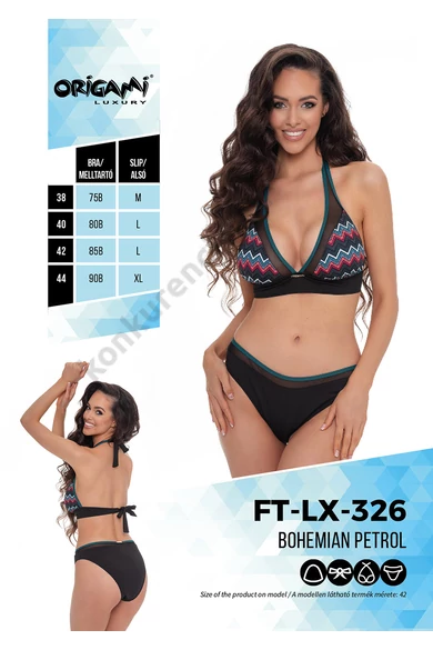 ORIGAMI 23.FT-LX-326 BOHEMIAN PETROL BIKINI