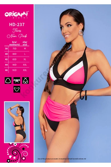 ORIGAMI 22.HD-237 TEXAS NEON PINK BIKINI
