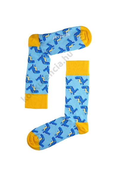 NORDKAMP DINOSZARUSZ KÉK-SÁRGA NŐI ZOKNI