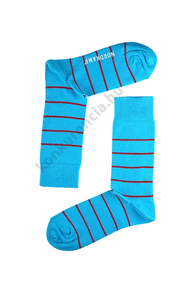 NORDKAMP LÉTRA TÜRKIZ-PIROS FÉRFI ZOKNI