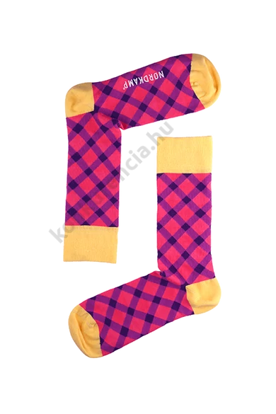 NORDKAMP PEPITA SÁRGA-SZILVA FÉRFI ZOKNI