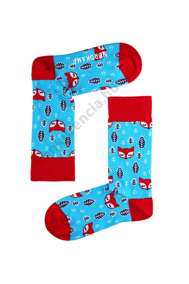 NORDKAMP RÓKA PIROS-KÉK FÉRFI ZOKNI