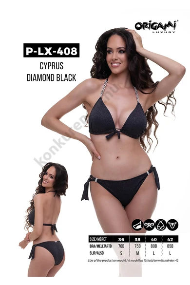 ORIGAMI 24.P-LX-408 CYPRUS DIAMOND BLACK BIKINI