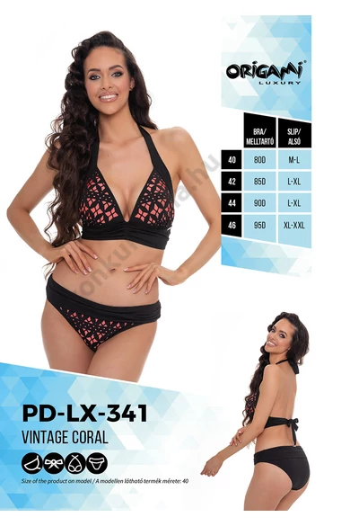 ORIGAMI 23.PD-LX-341 VINTAGE CORAL BIKINI