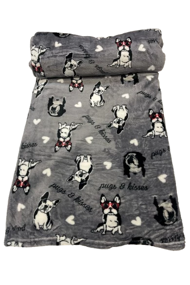 PINK OF DREAM BULLDOG MINTÁS SZÜRKE TAKARÓ