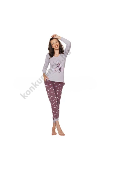 POPPY KYRA CIRKUSZ MINTÁS SZÜRKE NŐI PIZSAMA