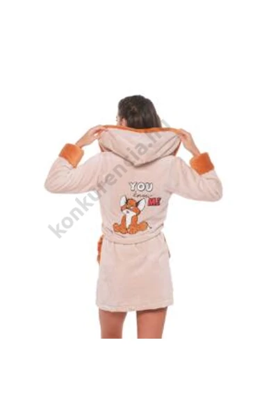 POPPY HÍMZETT VUK MINTÁS KÁVÉ-ROZSDA NŐI KÖNTÖS