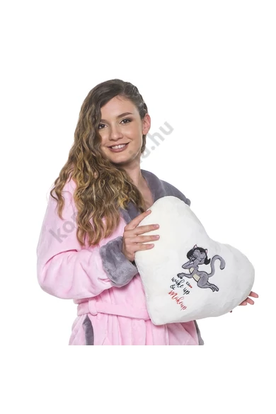 POPPY CAT HÍMZETT EKRÜ PÁRNA