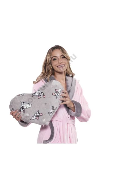 POPPY BULLDOG MINTÁS SZÜRKE PÁRNA